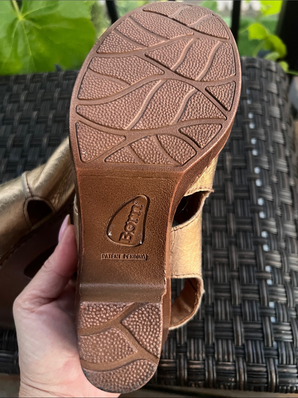 Born Metallic Bronze Open-Toe Platform Sandals - Picture 15 of 16